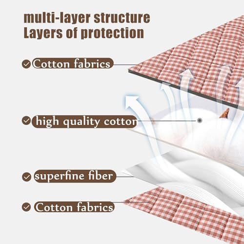 LDLCYCN Queen Mattress Protector with Elastic Straps and Foldable Design
