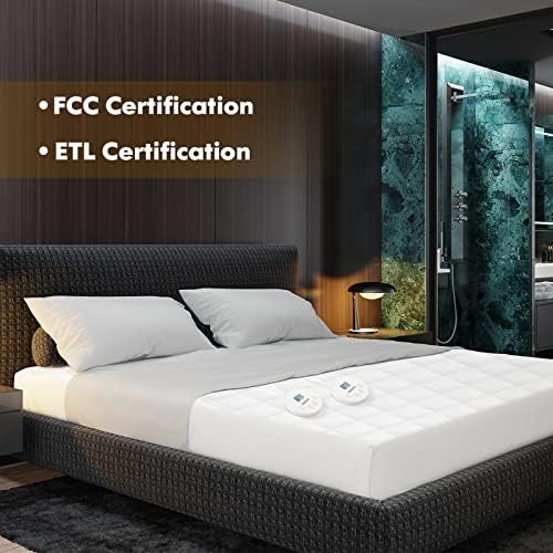 Giantex Queen Heated Mattress Pad 60x80 Quilted Electric Bed Warmer