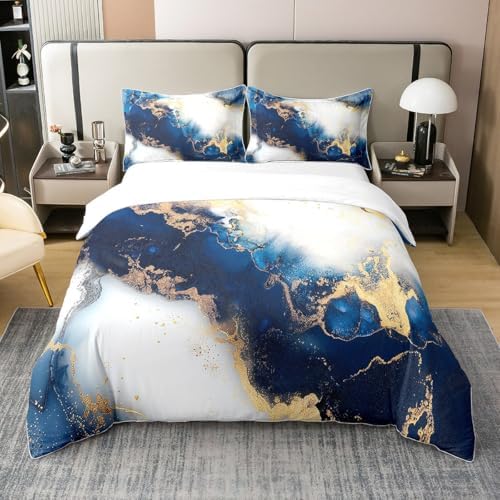 Erosebridal Cotton Marble Duvet Cover Set King Size 1