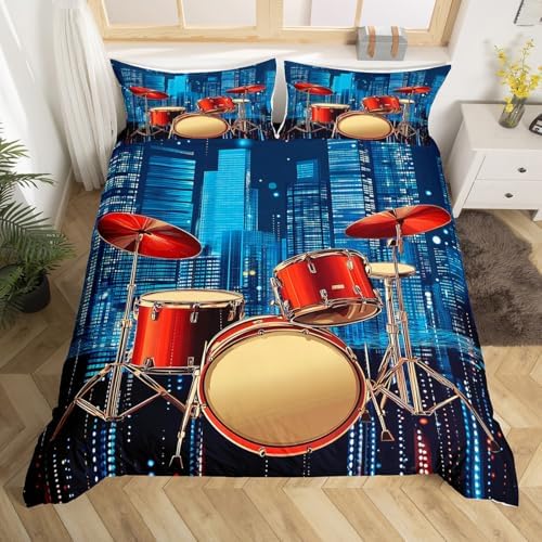 Erosebridal Drum Kit Duvet Cover Set Twin Size 1