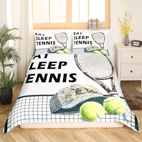 Castle Fairy Tennis Duvet Cover Twin Size Set