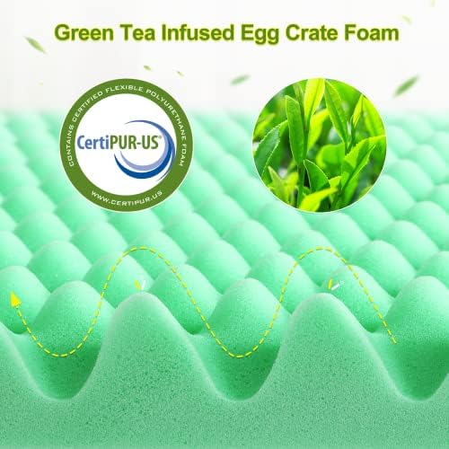 Homhougo 3 Inch Memory Foam Mattress Topper Twin