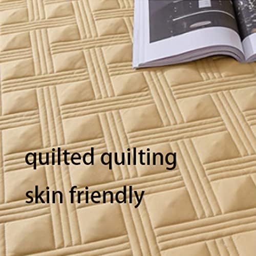 FCLDESHOP Cotton Mattress Pad Khaki 90x200cm30cm