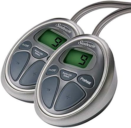 Sunbeam All Season Queen Heated Mattress Pad with 2 Digital Controllers