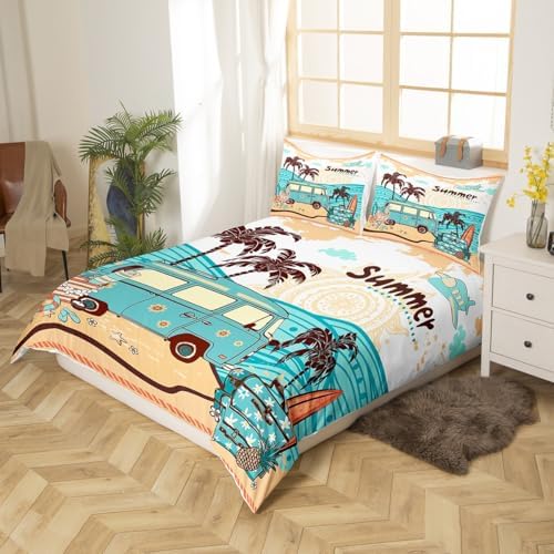 Manfei Summer Hawaii Duvet Cover Set King Size