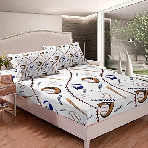 Feelyou Sports Baseball Bed Sheet Set for Kids Boys