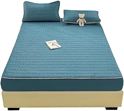FCLDESHOP Thick Cool Latex Mattress Pad 120x200cm 2pcs