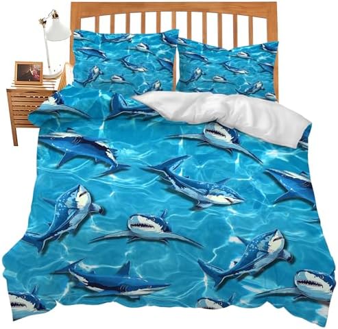 xiilo Ocean Theme Comforter Set with Pillowcases