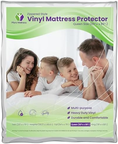 Mars Wellness Waterproof Vinyl Mattress Protector - Queen Size