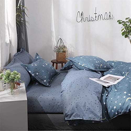 Feelyou Stars Duvet Cover Set - Twin Size Reversible Zipper Closure