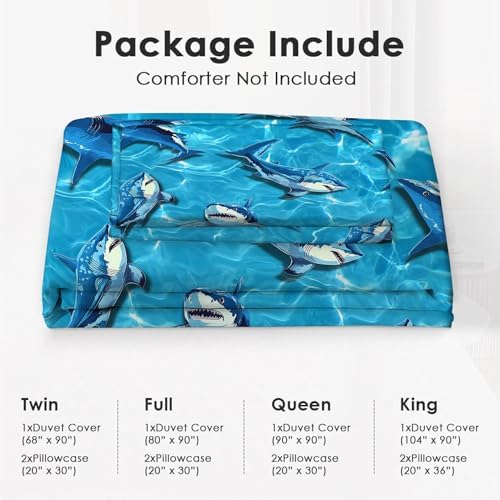 xiilo Ocean Theme Comforter Set with Pillowcases