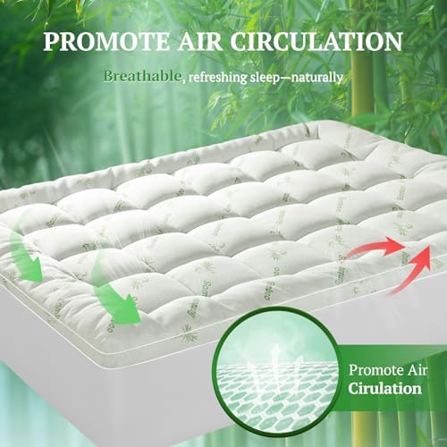 LIANLAM Cooling Mattress Topper Full Size 2In Thick