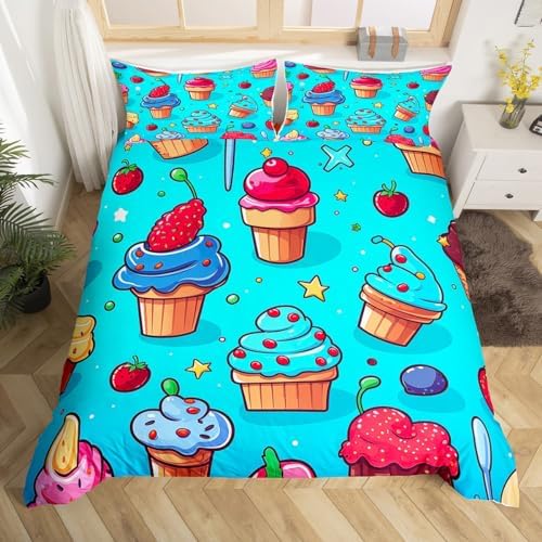 Feelyou Kids Cake Duvet Cover Set Twin Size