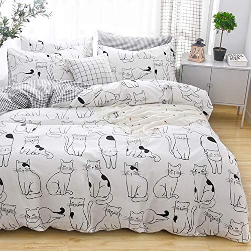 LAYENJOY Cats Duvet Cover Set Queen