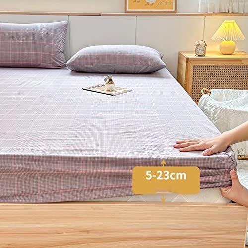 FCLDESHOP Washed Cotton Mattress Pad Cover