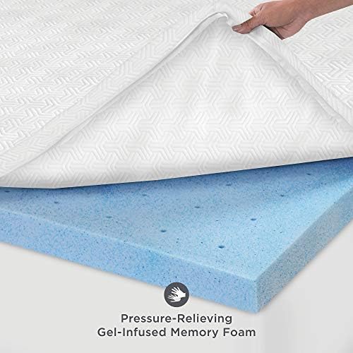 SensorPEDIC 2-Inch Gel-Infused Mattress Topper Twin White