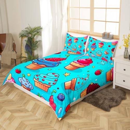 Feelyou Kids Cake Duvet Cover Set Twin Size