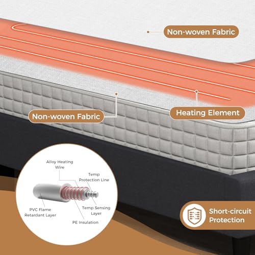 Giantex Heated Mattress Pad with Dual Controller 1
