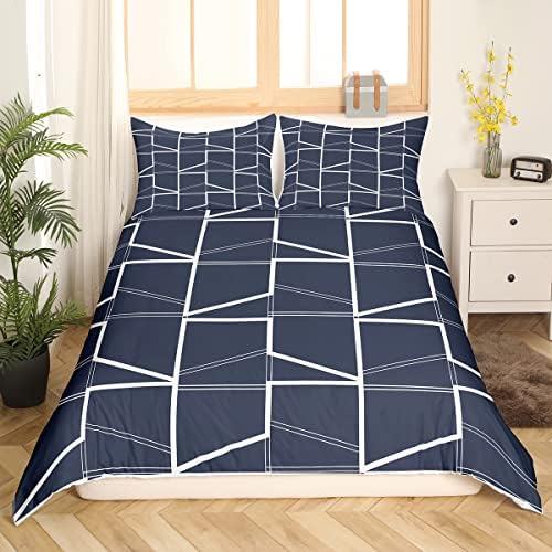 Erosebridal Navy Blue Duvet Cover Set Twin Size