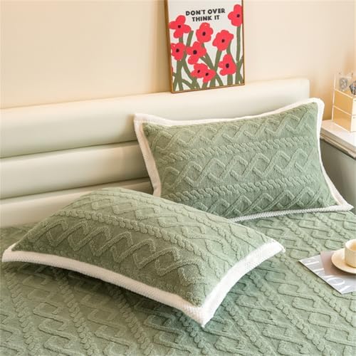 BYHIP Velvet Fitted Sheet Mattress Protector with Deep Pocket