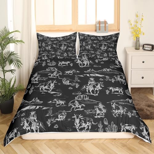 Feelyou Kids Wild West Cowboy Duvet Cover Set King Size