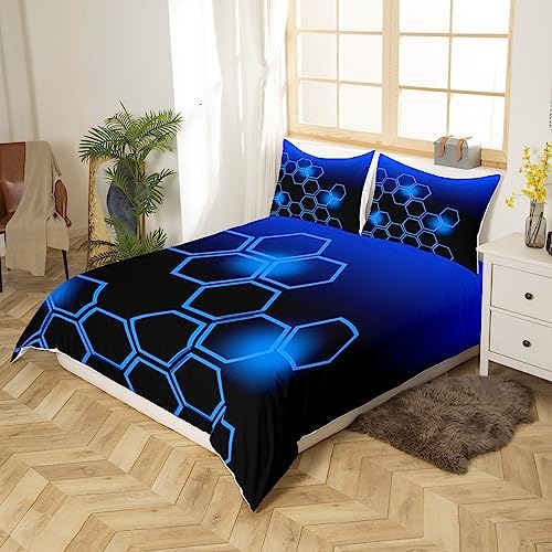 Feelyou Blue Black Duvet Cover Set Twin Size