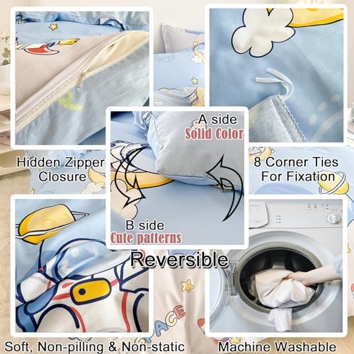 MorroMorn 100 Cotton Duvet Cover Set Queen 3 Pcs