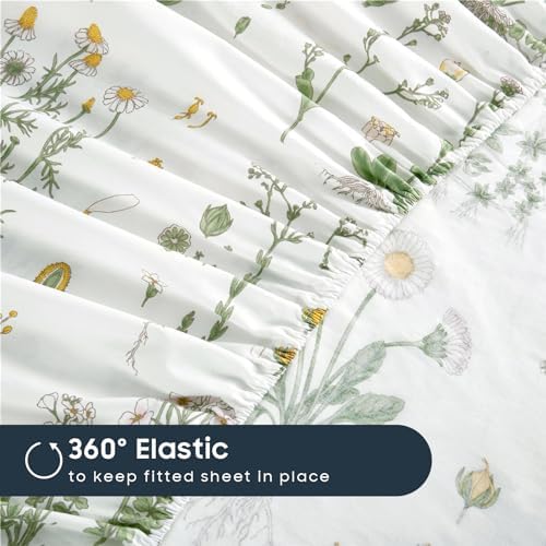 Wake In Cloud Floral Bed Sheet Set Twin Size 1