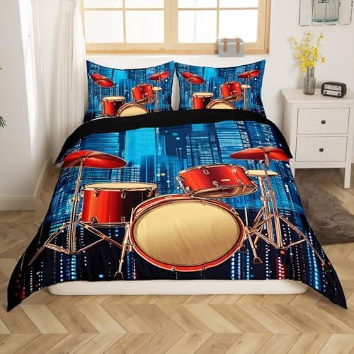Erosebridal Drum Kit Duvet Cover Set Twin Size 1