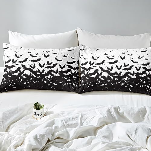 Homewish Black Bats Duvet Cover Set King Size 1