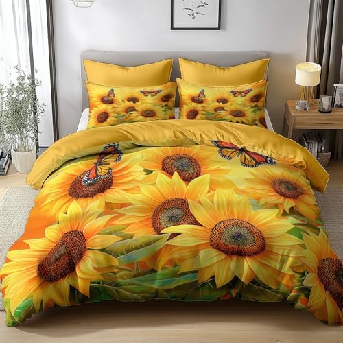 Super Soft Mustard Yellow Duvet Cover Set for Kids