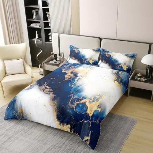 Erosebridal Cotton Marble Duvet Cover Set King Size 1