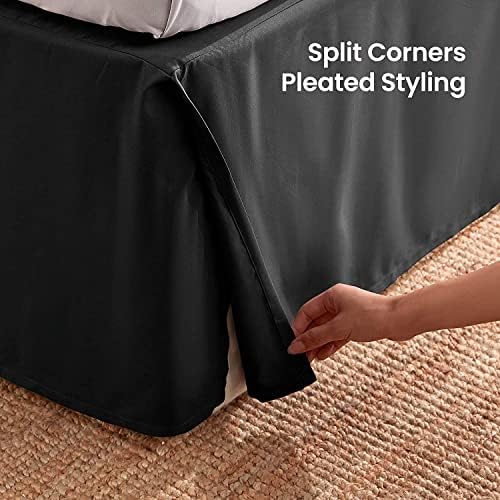Comfort Beddings Queen Bed Skirt Black 100 Cotton Blend 1