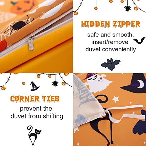 Luxudecor Halloween Duvet Cover Set for Kids