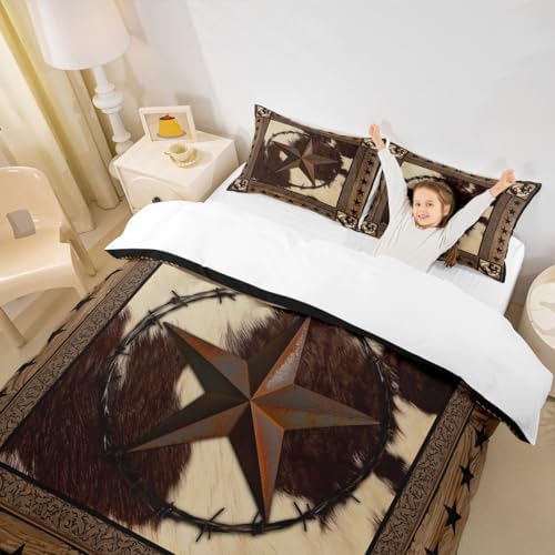 Homewish Western Stars Duvet Cover Set Queen Size 1