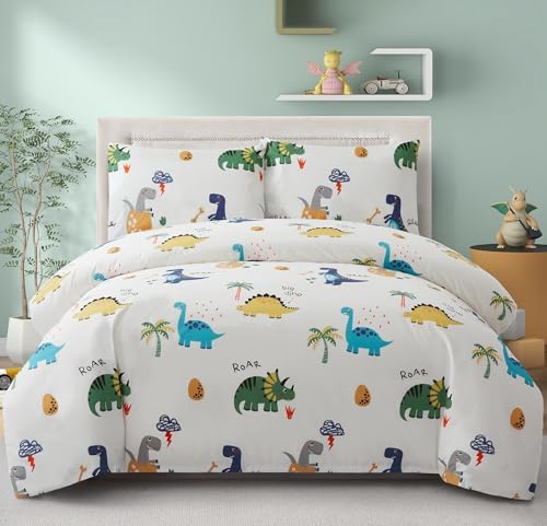 Marina Kids Dino Print Duvet Cover Set 3 Pc - TwinSingle Size