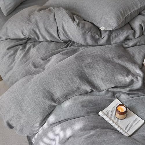 BuLuTu 100 Cotton Muslin Duvet Cover Set Twin Size
