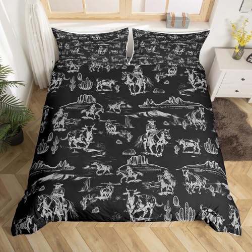 Feelyou Kids Wild West Cowboy Duvet Cover Set King Size