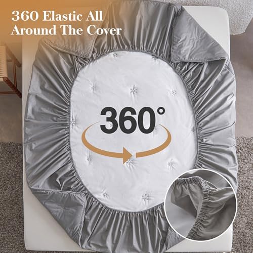 SimpleOpulence Dark Grey Mattress Pad Protector