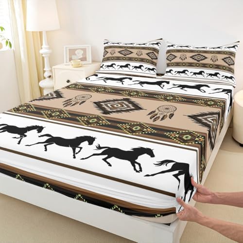 Castle Fairy Aztec Tribal Full Size Sheet Set with 2 Pillowcases