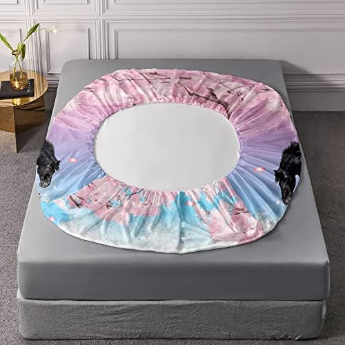 Kids Horse Sheet Set 3PC with Cherry Blossoms Design