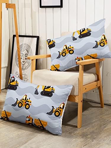 Kids Construction Truck Duvet Cover Set with 2 Pillowcases 1