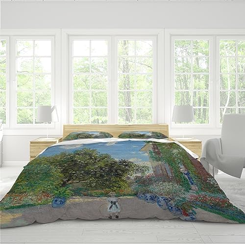 Claude Monet Floral Duvet Cover Set 3PC California King