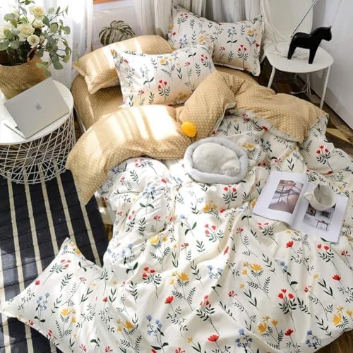 Erosebridal Boho Floral Duvet Cover Set