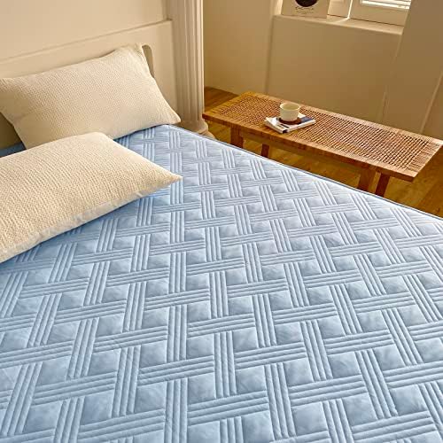 ZIQINPSQ Breathable Soft Mattress Pad with Deep Pocket and Non-Slip Design