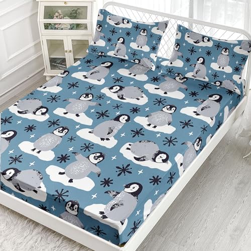 Smell Sunshine Cute Penguin Sheet Set 4Pcs for Kids