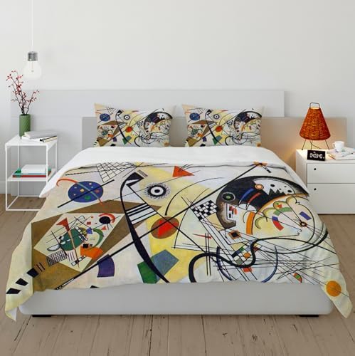 HOBBOY Breathable Kids Duvet Cover Set with Zipper 3pc California King