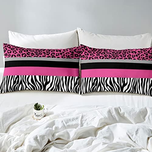 Feelyou Zebra Leopard Print Kids Bed Sheet Set 4Pcs