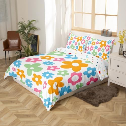 Manfei Kawaii Daisy Kids Duvet Cover Set