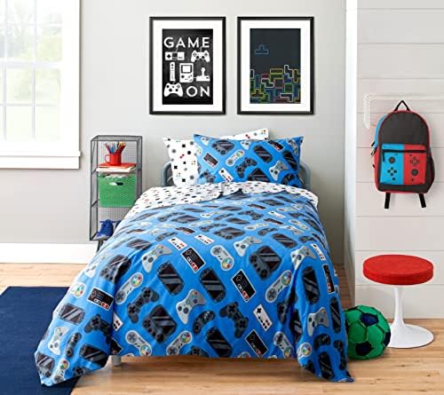 Saturday Park Gamer Duvet Set - FullQueen 3pc Organic Cotton